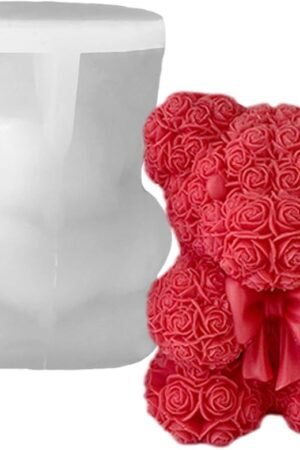 BOW TEDDY MOLD 7CM