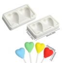 2 CAVITY HEART MOLD 5CM