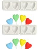 2 CAVITY HEART MOLD 5CM