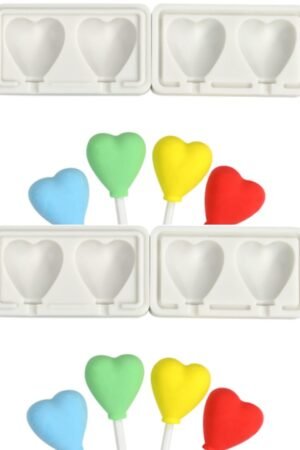 2 CAVITY HEART MOLD 5CM