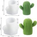 8 cm and 7 cm cactus mold 2 pc