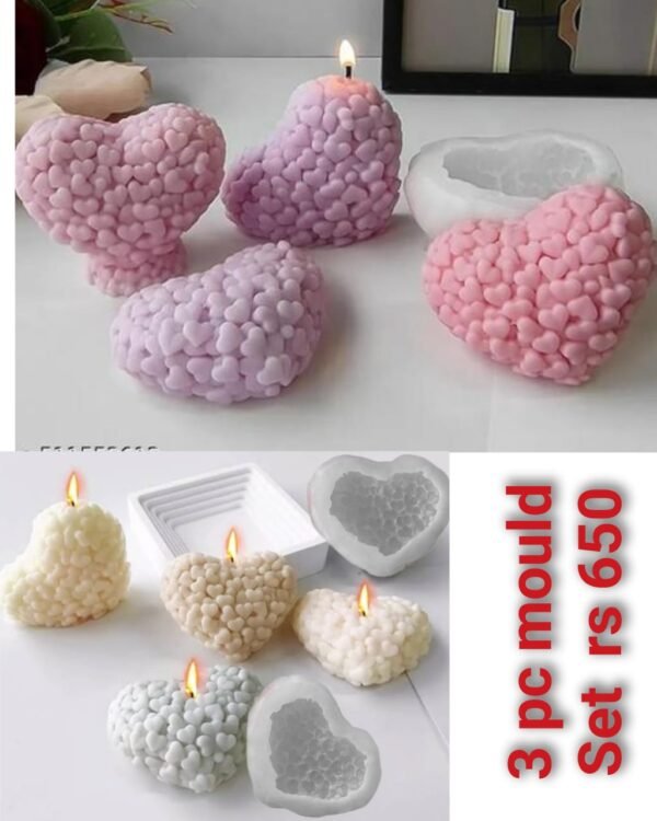 3PC SET HEART MOLD