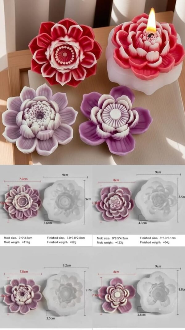 4PC SET FLOWER MOULD