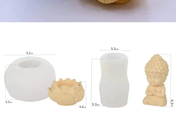 2 pc budhha lotus mold - Image 2