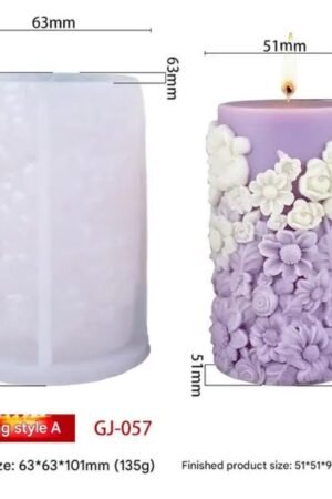 FLOWER PILLAR CANDLE MOULD