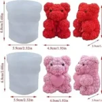 2 bear mold set bow bear, heart bear rs 280 281