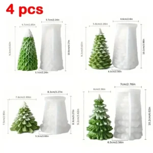 4pc christmas tree mould set