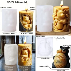 4pc bear mold Teddy mold pillar mold rkg 260 261 262 266