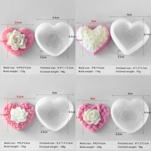 4pc heart mold combo 3d dm 137;139 138 136